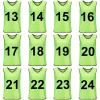 TopTie Sets of 12 (#1-12, 13-24) Numbered/Blank Scrimmage Training Vests Soccer Bibs Sports Pinnies-White [#13 to 24]-L view 4