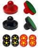 Joovon Air Hockey Pucks and Paddles, Non-Slip Strikers and Dynamic Pucks, Paddles for Adults and Kids, Replacement Accessories (Red and Black) view 1