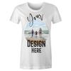 Personalized Custom Design Printed Short Sleeve Woman Premium T-Shirts Tees Top - White - XL - Your Own Design and Text view 1