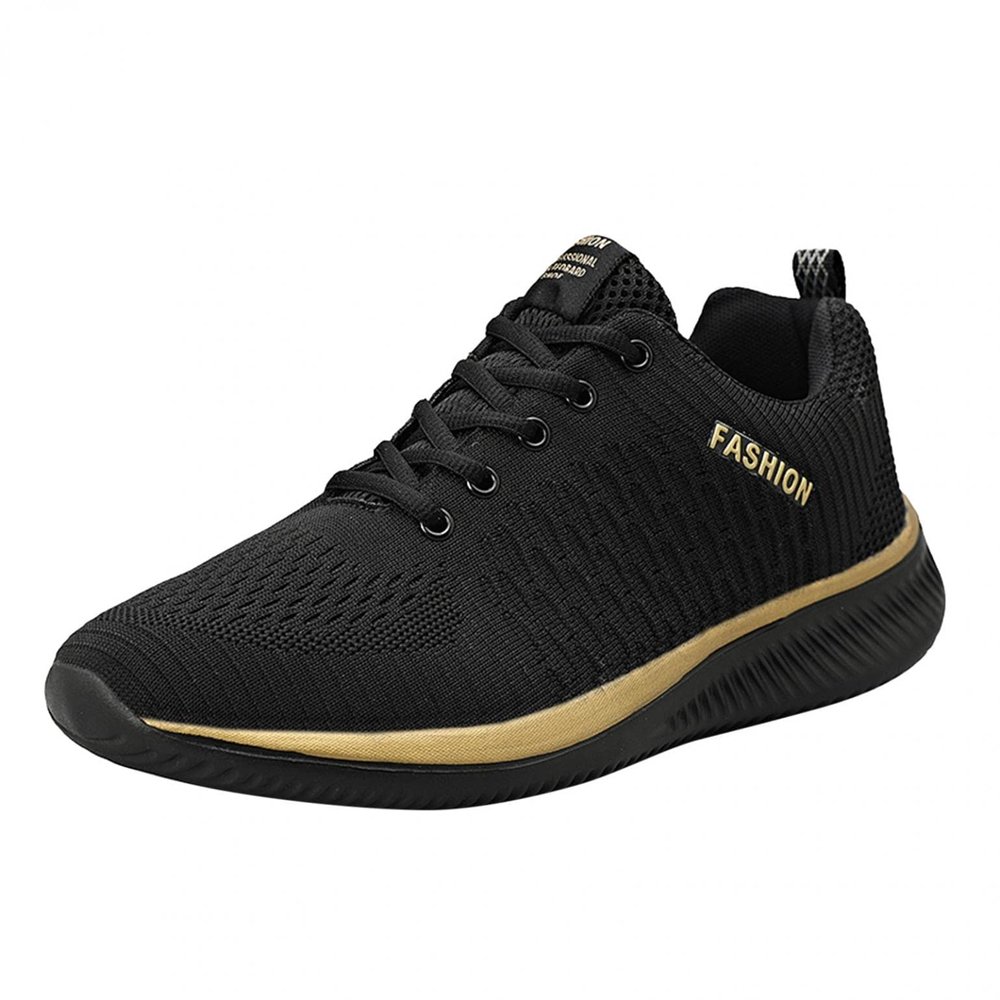 BORAMAX Sneakers Business Fashion SneakerMen's Fashion Sneakers Memory Foam Casual Shoes for Men Retro Oxford Sneaker Gold