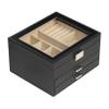 BOOVO Clear Lid Jewelry Box,3 Layers Jewelry Organizer Large Multi-Functional Jewelry Storage Box with 2 Drawers,Jewelry Display Case of Rings Earrings Necklace Bracelets for Women Girls (Black) view 1