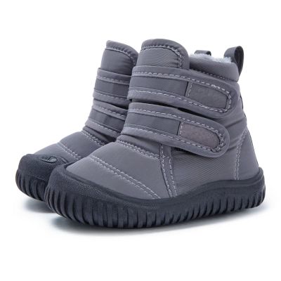 BMCiTYBM Baby Snow Boots Boys Girls Winter Infant Shoes Anti-Slip 6 9 12 18 24 Months Faux Fur Grey Size 12-18 Months Toddler
