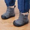 BMCiTYBM Baby Snow Boots Boys Girls Winter Infant Shoes Anti-Slip 6 9 12 18 24 Months Faux Fur Grey Size 12-18 Months Toddler view 2