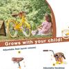 Glerc Little Molly 20 Inch Kids Bike, Retro Cruiser Girls Bike for Children Ages 7-13 Years Old, Kids Bicycle with Wicker Basket & Kickstand, Yellow view 4