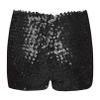 FEESHOW Girls Kids Gymnastic Shorts Glitter Ballet Dance Shorts Boys Metallic Spandex Tumbling Yoga Sports Shorts Black 3-4 Years view 2