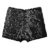 FEESHOW Girls Kids Gymnastic Shorts Glitter Ballet Dance Shorts Boys Metallic Spandex Tumbling Yoga Sports Shorts Black 3-4 Years view 3