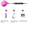 sanfeng Soft Tip Darts Set 20 Grams with Purple Aluminum Shafts Extra 50 Rubber O-Rings 30 Darts Plastic Tip 6 Standard Flights Slim Case for Electronic Dart Board view 2