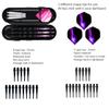 sanfeng Soft Tip Darts Set 20 Grams with Purple Aluminum Shafts Extra 50 Rubber O-Rings 30 Darts Plastic Tip 6 Standard Flights Slim Case for Electronic Dart Board view 3