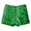 FEESHOW Girls Kids Gymnastic Shorts Glitter Ballet Dance Shorts Boys Metallic Spandex Tumbling Yoga Sports Shorts Green 3-4 Years view 3