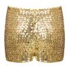 FEESHOW Girls Kids Gymnastic Shorts Glitter Ballet Dance Shorts Boys Metallic Spandex Tumbling Yoga Sports Shorts Yellow 3-4 Years view 2
