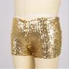 FEESHOW Girls Kids Gymnastic Shorts Glitter Ballet Dance Shorts Boys Metallic Spandex Tumbling Yoga Sports Shorts Yellow 3-4 Years view 4