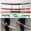Adust Carbon Steel Roronoa Zoro Sword, Anime Sword, Zoro Cosplay Costume 41 inch Overall, for Anime Fans, 3 Swords with Display Stand (Set A-Kitestu/Shusui/Wado Ichimonji) view 2