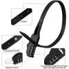 Qunclay Zip Tie Bike Combination Cabinet Refrigerator Locks Bicycle Cable Combo Multi Purpose Security Rack Motorcycle Helmet Lock for Ski French Door Outdoor(Black,4 Pack) view 3