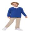 SMINLING Pinker Boys Sweater Pullover School Uniform V-Neck Soft Cotton Clothing(Royal Blue,11-12 Years) view 1