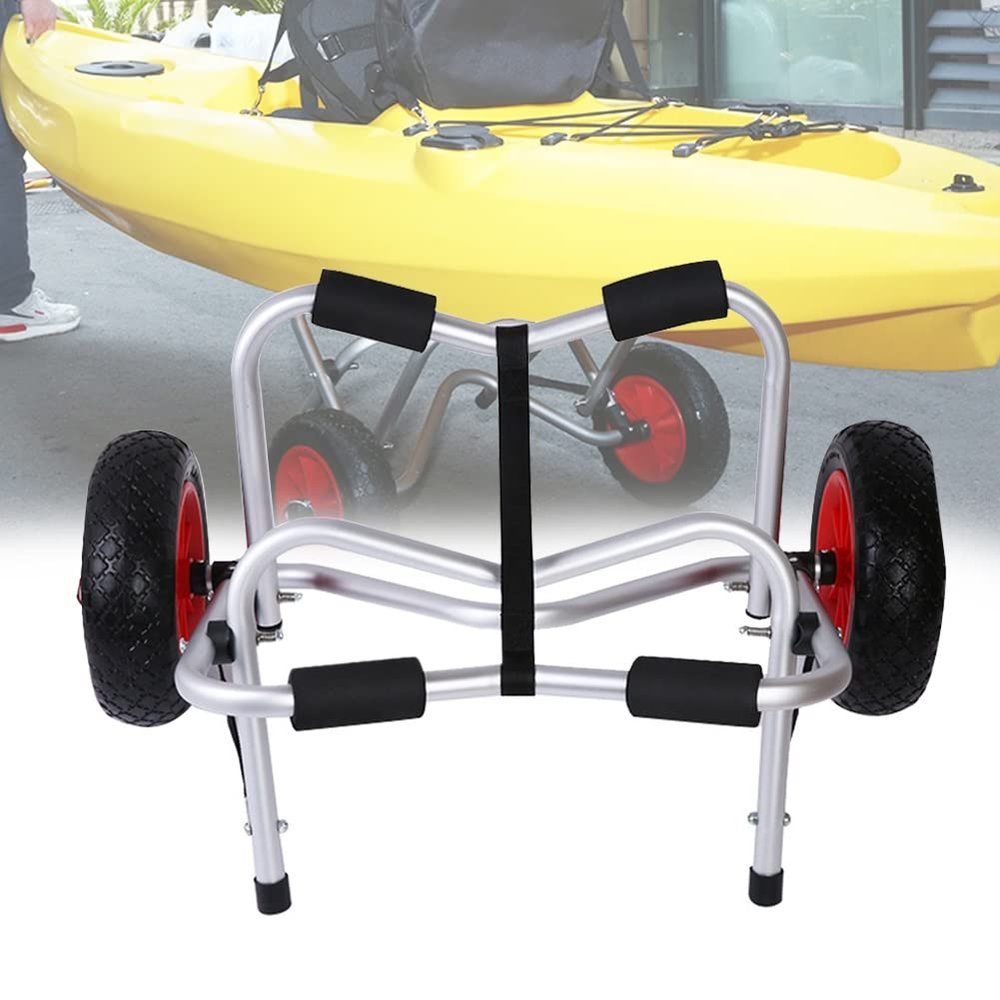 DYK&NX Foldable Kayak Trolley, Canoe Transport Cart, Strong and Sturdy, Easy to Assemble for Canoes and Kayaks