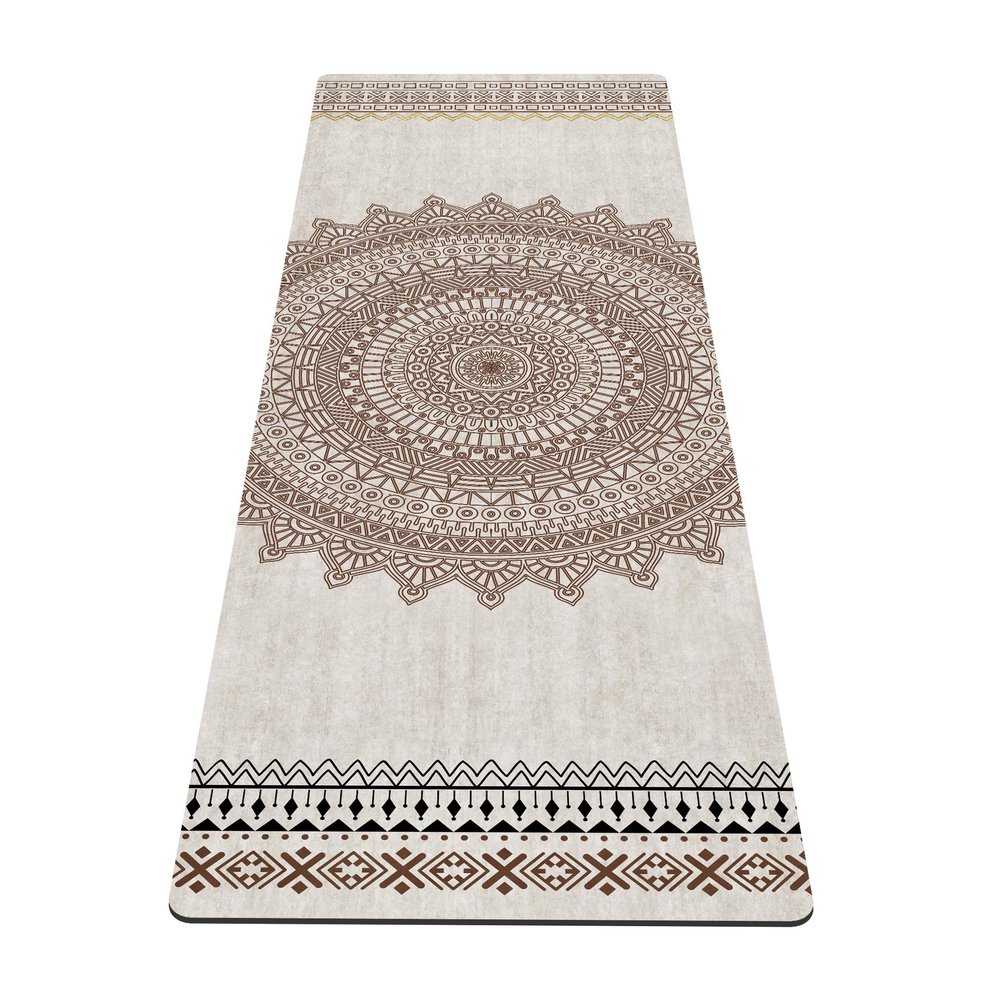 nuveti Yoga Mat Print Extra Thick TPE Non Slip Fitness Exercise Mat with Carrying Bag, 72"x24" Extra Thick 6MM Exercise & Workout Mat for Yoga, Pilates Fitness and Floor Exercises
