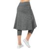 Women Knee Length Skirts with Leggings,Skirted Leggings Skorts Capris for Women Golf Swimmg Skorts Legging with Zipper Pockets(Grey Charcoal L) view 2