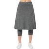 Women Knee Length Skirts with Leggings,Skirted Leggings Skorts Capris for Women Golf Swimmg Skorts Legging with Zipper Pockets(Grey Charcoal L) view 3