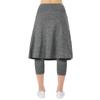 Women Knee Length Skirts with Leggings,Skirted Leggings Skorts Capris for Women Golf Swimmg Skorts Legging with Zipper Pockets(Grey Charcoal L) view 4
