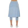 Women Knee Length Skirts with Leggings,Skirted Leggings Skorts Capris with Skirts for Women Zipper Pockets(Blue 2XL) view 3