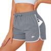MAGCOMSEN Womens Quick Dry Running Athletic Shorts Ladies Gym Workout Sport Outdoor Summer Active Shorts Light Grey, M view 1