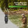 Lixada Magnetic Net Release Holder Fly Fishing Net Retractor Fishing Net Keeper Magnet Clip Landing Net Connector for Fishing Hooks, Lures, Flies, Trout Line view 4