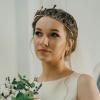 Mobestech Black Crown Black Baroque Crystal Tiara Gothic Wedding Headpiece Vintage Queen Hair Accessories for Women and Girls Flower Crown view 4