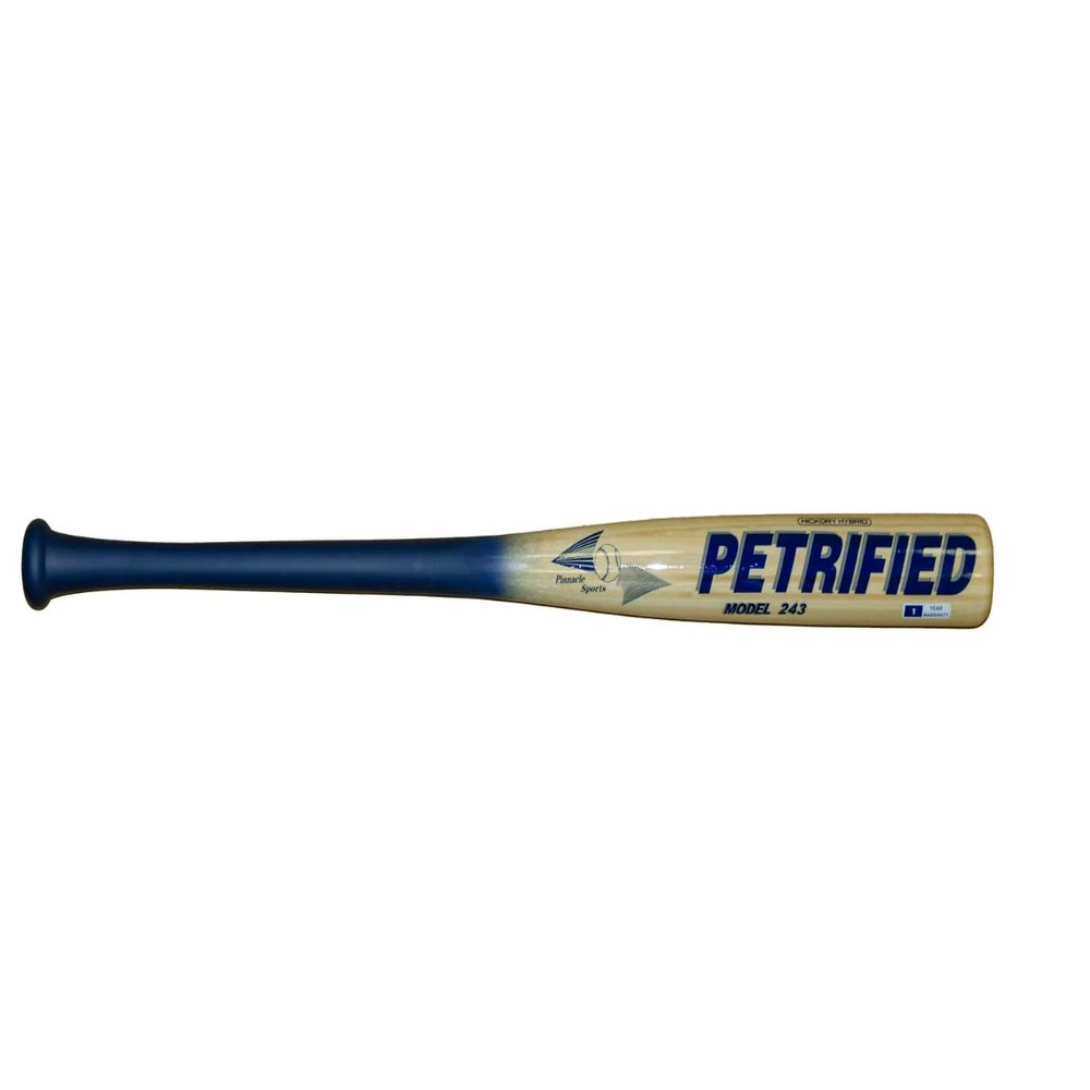 BAMBOOBAT Adult Handle Navy/Barrel Natural Hickory Hybrid 1 Yr Warranty 34" -LG Graphic (PET-HNBN243LG-34)