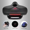 HKMA Bike Seat, Comfort Bike Saddle, Men Women Soft Wide Bike Seat Cushion Dual Shock Absorbing with Reflective Strip view 4