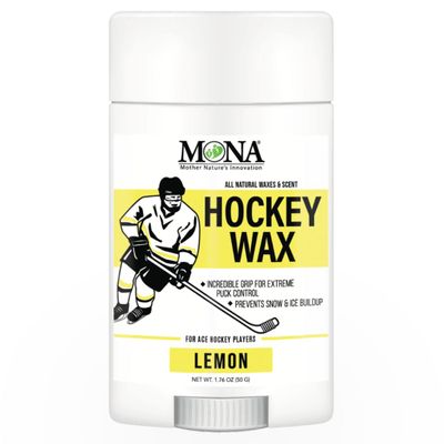 MONA Brands Elite Hockey Stick Wax for Ace Hockey Players | Premium Blade Protection | Improved Puck Control | Prevents Ice Buildup and Soggy Blade Tape (1-Pack, Lemon)