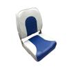 Gen3 Marine Classic High Back No Pinch Folding Boat Seat - Gray/Blue view 1