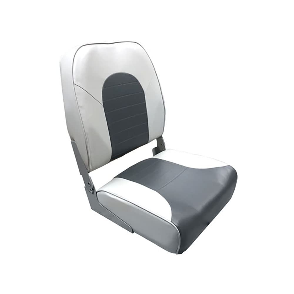Gen3 Marine Classic High Back No Pinch Folding Boat Seat - Gray/Charcoal