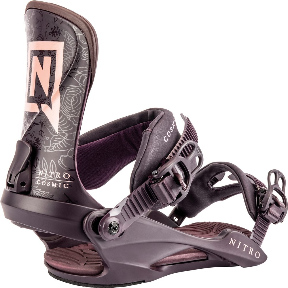 Nitro Cosmic Snowboard Bindings 2023 - Women's Plum Vines Small/Medium