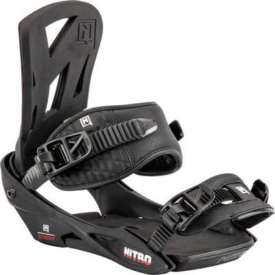 Nitro Men's Staxx '23 Snowboard Binding, Snowboard Binding, Black, M