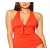 Bleu by Rod Beattie Women's Swimwear Red Halter Tankini Orange 6 view 1