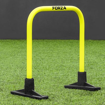 FORZA Soccer Pro Passing Arcs [4 Pack] - Grass/4G Pitches - Optional Bases (Without Bag, Yellow, with Base)