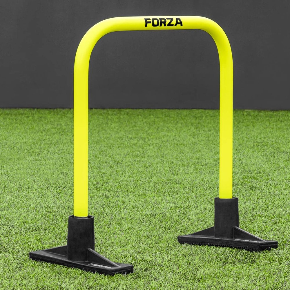 FORZA Soccer Pro Passing Arcs [4 Pack] - Grass/4G Pitches - Optional Bases (Without Bag, Yellow, with Base)