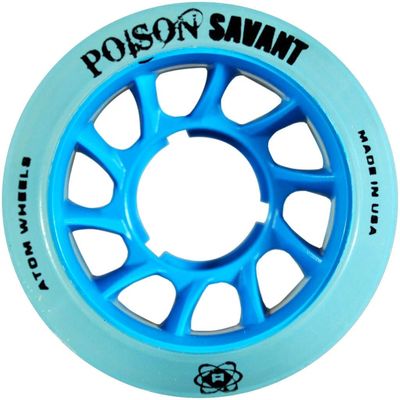 Atom Skates Poison Savant Skate Wheels Blue 8pk