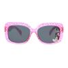Disney Girls Princess Sparkle Kids Rectangular Sunglasses, Crystal Pink/Glitter Injection, 49 view 2