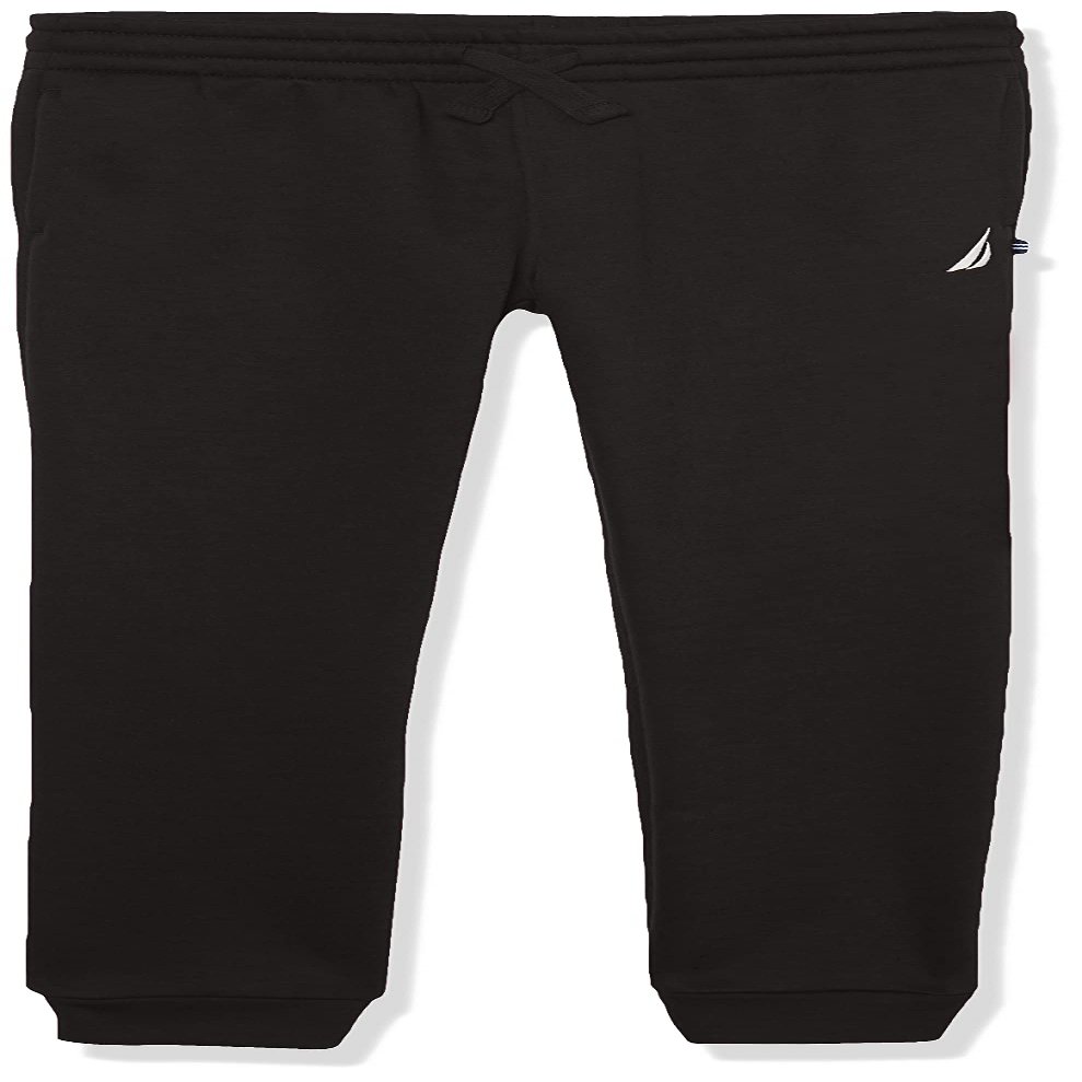 Nautica Boys' Pull-on Fleece Jogger Sweatpant, Drawstring Closure, J-Class Black FC04, 2T