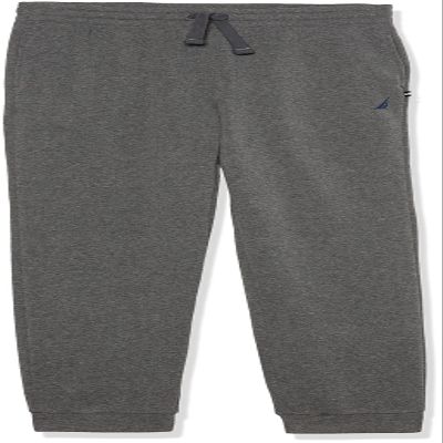 Nautica Boys' Pull-on Fleece Jogger Sweatpant, Drawstring Closure, J-Class Coal Heather FC04, 3T
