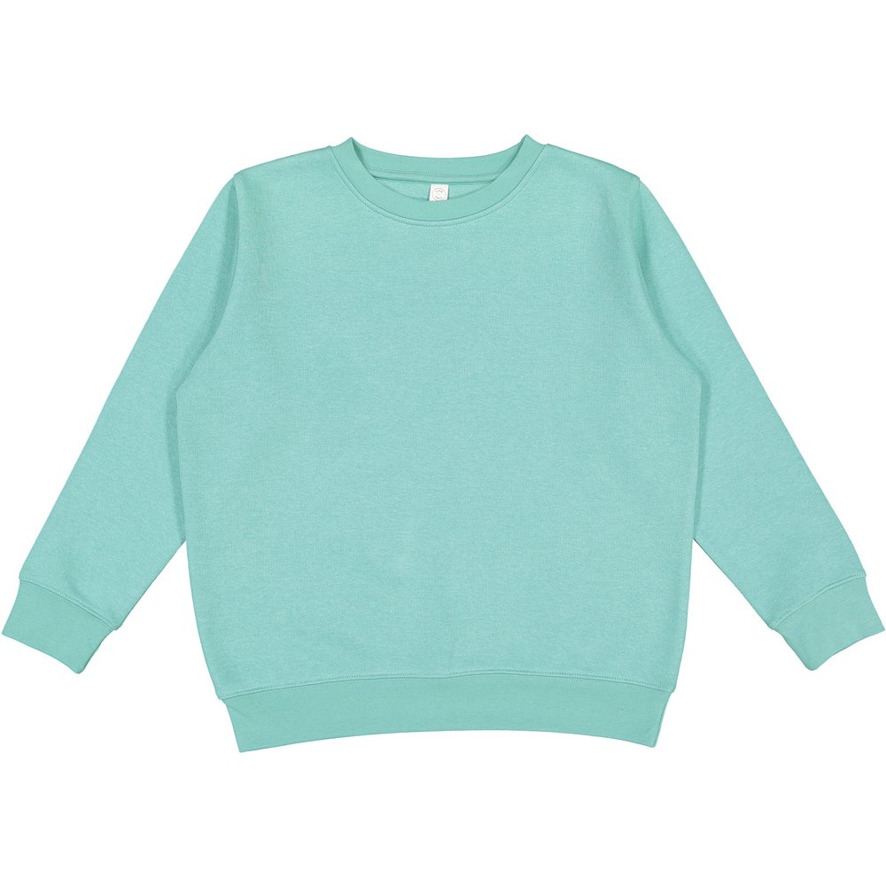 LAT Youth Crewneck Sweatshirt Boys & Girls | Kids Long Sleeve Fleece Top, Saltwater, X-Large