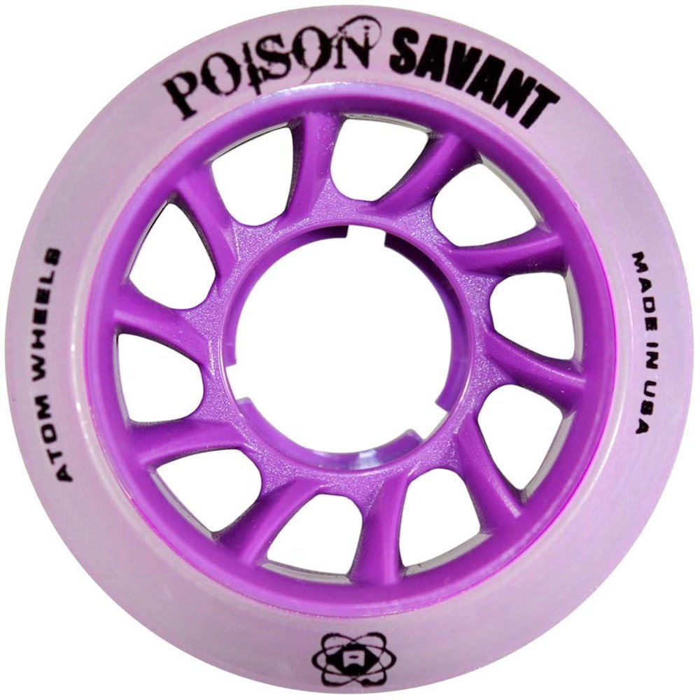 Atom Skates Poison Savant Skate Wheels Purple 8pk
