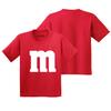 Veracco Letter M Halloween Costumes Youth T_Shirt Funny Halloween Team Group T-Shirt (X-Small, Red) view 2