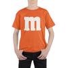 Veracco Letter M Halloween Costumes Youth T_Shirt Funny Halloween Team Group T-Shirt (Medium, Orange) view 1