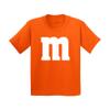 Veracco Letter M Halloween Costumes Youth T_Shirt Funny Halloween Team Group T-Shirt (Medium, Orange) view 2