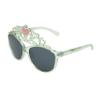 Disney Girls Princess Crown Kids Sunglasses, Crystal Blue to Clear/Glitter Injection, 53 view 1