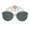 Disney Girls Princess Crown Kids Sunglasses, Crystal Blue to Clear/Glitter Injection, 53 view 2