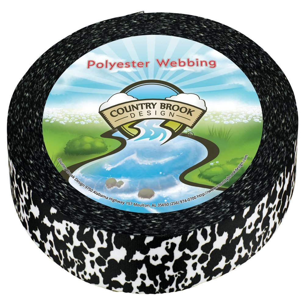 Country Brook Design - Dairy Cow Photo Quality Polyester (1 Inch, 20 Yards)