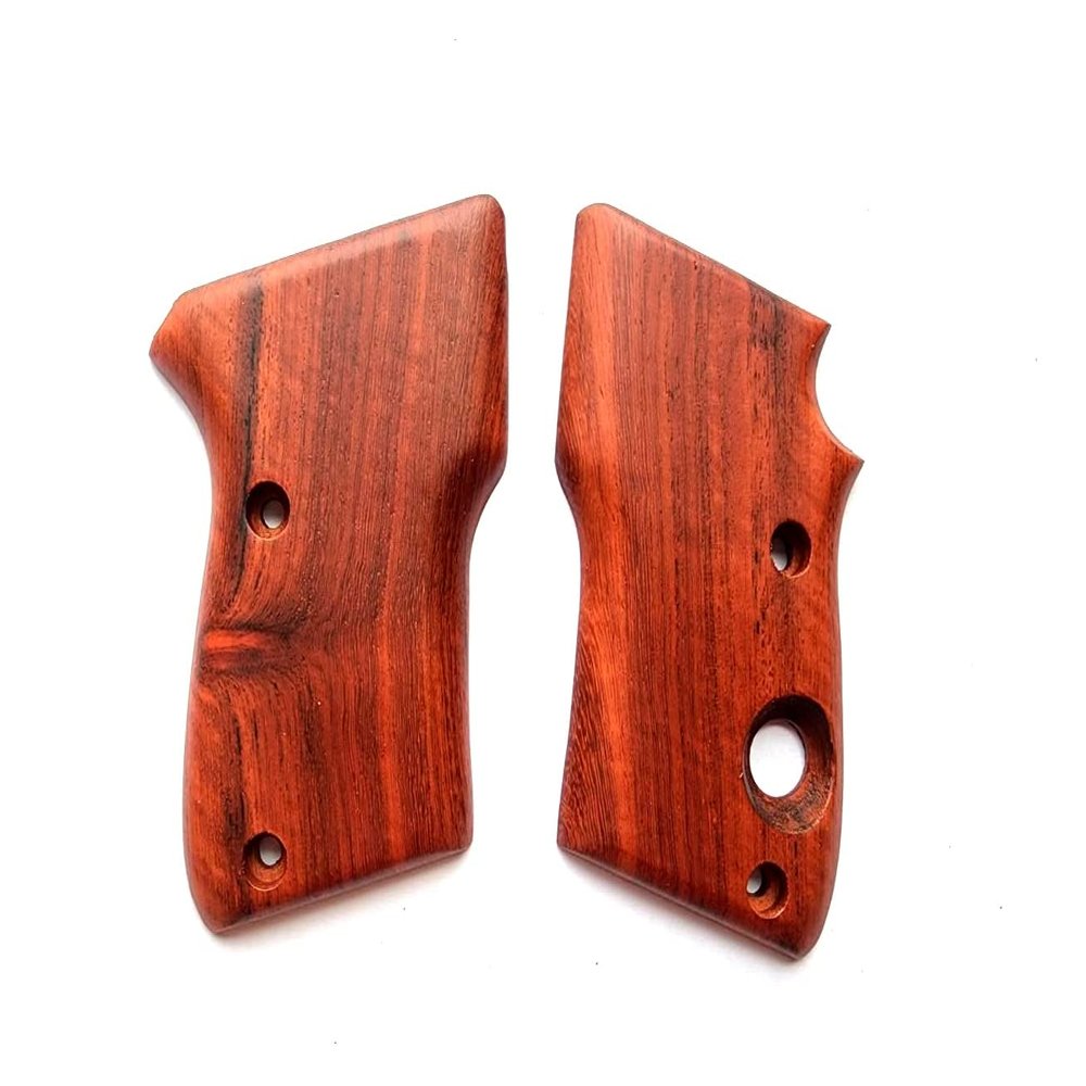 [BMPL] Hardwood Smooth Gun Grips Compatible with Beretta 21A Bobcat Thai Handmade